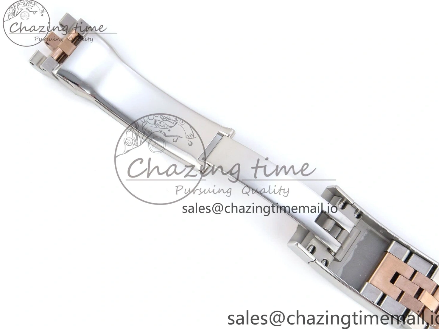 MiroTime 0204 SmoothTexture DateJust 36 126231 EWEF Best Edition Brown Dial Stick Marker on SS RG Jubilee Bracelet A 592